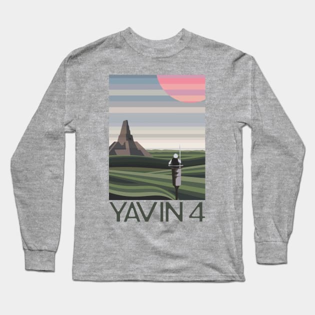 Visit Yavin 4! Long Sleeve T-Shirt by RocketPopInc